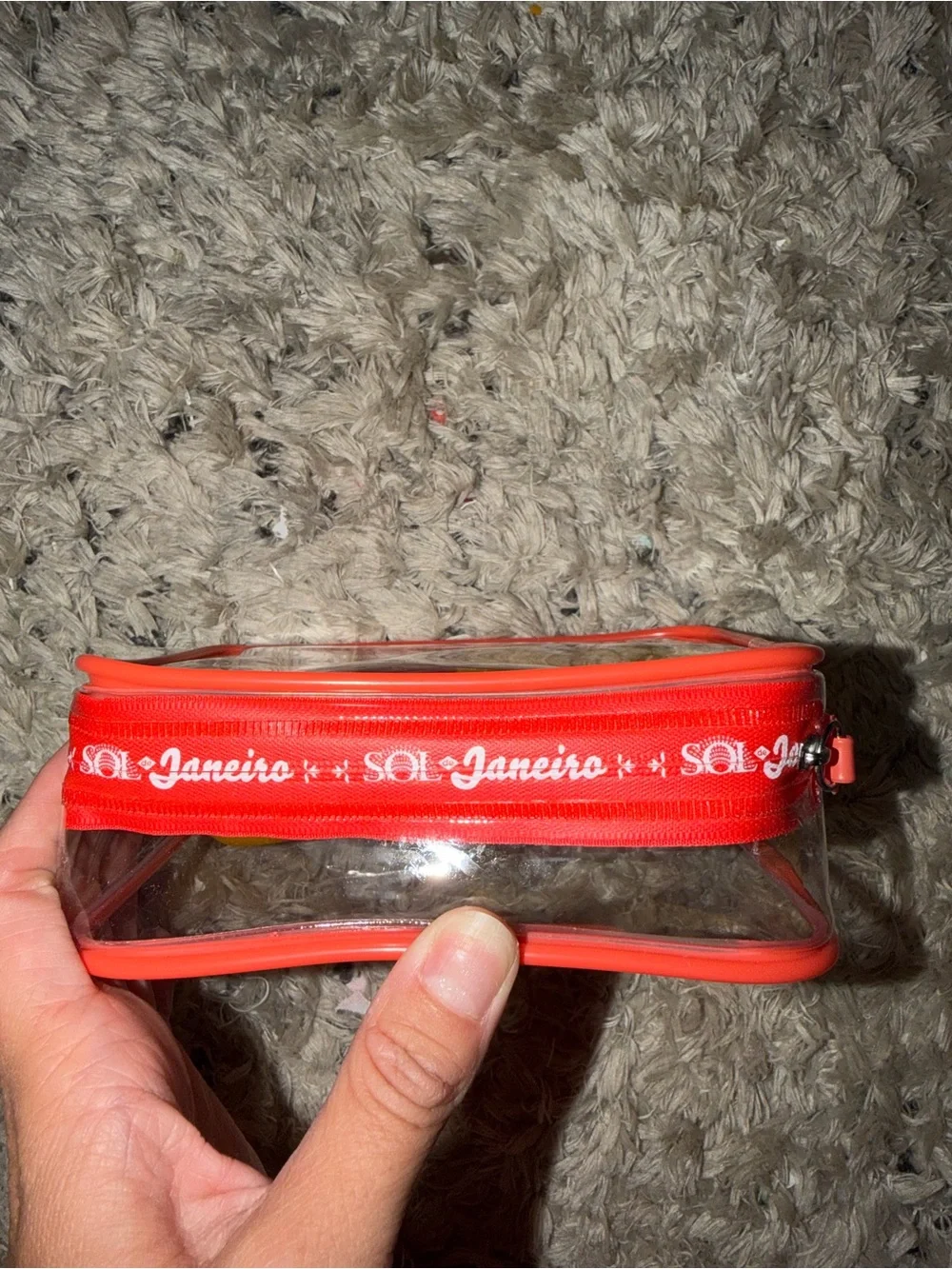Sol de Janeiro Travel Beauty Set in Yellow & Orange Clear Pouch